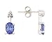 Tanzanite and Diamond Earrings Tanzanite and Diamond Earrings