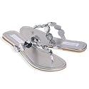 Isotoner - ESNY Flat Wedding Sandals with Stones