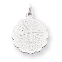 Sterling Silver Baptism Disc Charm