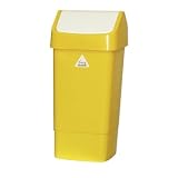 Swing Top Bin Colour: Yellow. Capacity: 50 litre.