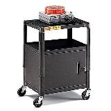 Bretford A2642E Adjustable AV Cart with 2-Outlet Electrical Unit