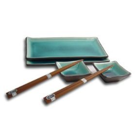 Buy 6 piece Japanese Sushi Plate Set w  Chopsticks