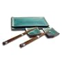 Crackle Effect 6 Pcs Japanese Sushi Plate Set (Aqua)