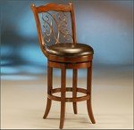 Timberview Swivel Counter Stool - Murano Accent, Russet Cordovan & Stallion ....