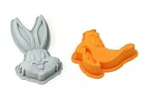 Pro Bake Flex LT3 Looney Tunes - Bugs and Daffy Small Bugs Bunny and Daffy Duck Silicone Pan Bakeware Set 2-pc.