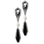 Coffin Drop Cameos Alchemy Gothic Earrings