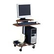 Tiffany Office Furniture : Computer Workstation,Mobile,28-1/2"x26"x29-1/2",Charcoal BK -:- Sold as 1 EA