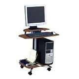 Tiffany Office Furniture : Computer Workstation,Mobile,28-1/2"x26"x29-1/2",Charcoal BK -:- Sold as 1 EA