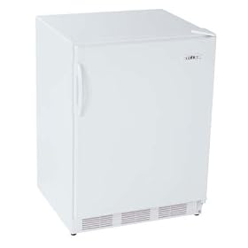 Summit SCFF55IM White 24" Frost-Free Built-In Freezer with 5.0 Cu Ft, White Cabinet, Ice Maker and