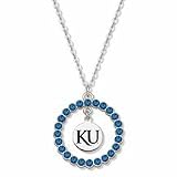 Kansas Jayhawks Spirit Crystal Logo Wreath Necklace