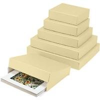 Lineco Archival 8.5x11" Print Storage Box, Drop Front Design, 8.5x11x3", Exterior Color: Tan.