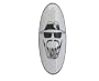Lowrider Bike | Bicycle Head Name Plate White/Black