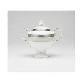 Noritake Fascination Green Sugar Bowl with Cover, 9 oz. by Noritake