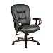 Leather Chair w/ Manchester Wood Finish MAN-5266L