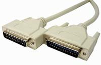 Cable, RS232, DB25 M/M, 25 Cond. Straight Thru, 15'