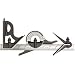Starrett 434-24-4R Forged, Hardened Square, Center And Reversible Protractor Heads With Blade Combination Set, Smooth Black Enamel Finish, 4R Graduation, 24" Size