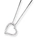 Sterling Silver CZ Heart Pendant With Chain - 16 Inch