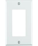 Leviton 80401-W 1-Gang Decora/GFCI Device Decora Wallplate, Standard Size, Thermoset, Device Mount, White