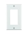 Leviton 80401-W 1-Gang Decora/GFCI Device Decora Wallplate, Standard Size, Thermoset, Device Mount, White
