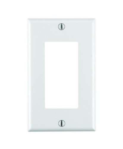 Leviton 80401-W 1-Gang DECORA (R) Brand (R)/GFCI Device DECORA (R) Brand (R) Wallplate, Standard Size, Thermoset, Device Mount, White Leviton 80401-W 1-Gang DECORA (R) Brand (R)/GFCI Device DECORA (R) Brand (R) Wallplate, Standard Size, Thermoset, Device Mount, White