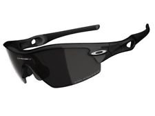 Oakley Mens Radar 26-217 Polarized Shield Sunglasses,Metallic Black Frame/Black Lens,One Size