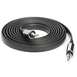 Griffin Auxiliary Audio Flat Cable 3 Foot Black Flat Stereo Audio Cable Wide Range Applications