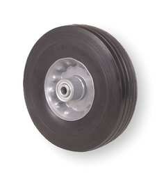 Industrial Grade 1NXB7 Wheel, Solid Rubber, 6 In, 250 Lb Cap
