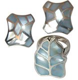 Indian Jewelry Sets Sterling Silver Gemstone Earrings Ring