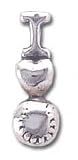 Solid Sterling Silver I Love Baseball (or Softball) Charm