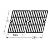 Music City Metals 68502 Gloss Cast Iron Cooking Grid Replacement for Select Gas Grill Models by Ducane, Grill Chef and Others, Set of 2