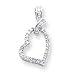 14k White Gold Diamond Heart Pendant