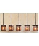 IMAGE OF Arroyo Craftsman HICH-4L-5A-OF-RC Huntington 5 Light Island Light in Raw Copper with Off White glass