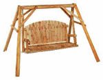 Jack Post North Woods 5-Foot Log Swing and Frame, Natural Finish