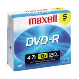 DVD R Recordable Discs on Spindle, 4.7 GB, Gold, 15/Pack (MAX638006)