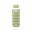 9 Oz Glass Bottle with Silicone Sleeve (Light Green)