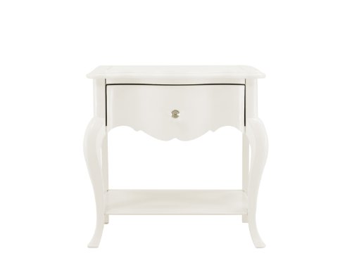 Inroom Furniture Designs Angellina White Finish Solid Wood Night Stand Huge Discount Empana Wenion