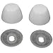 ROUND BOLT CAP 2PCS WHITE