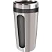Oggi Silver 16oz Travel Tumbler Mug with Easy Rubber Grip Twist-Open Top & Stainless ...