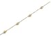 Signature 10Diamond Cut 4 Bead Station 18KT GOLD OVER STERLING