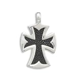 Black Stingray Large Cross Pendant