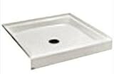 Crane Plumbing 48WL Cascade Shower Receptors, White