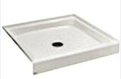 Crane Plumbing 48WL Cascade Shower Receptors, White