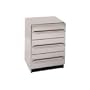 24" Counter-Depth Triple Drawer Freezer with Manual Defrost Adjustable Optional Thermostat and Towel Bar Handles