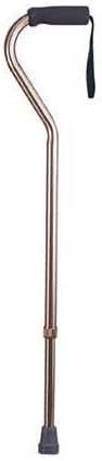MEDIHILL: Offset Handle Cane - Bronze