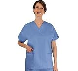 Cherokee Workwear Womens Solid V-neck Scrub Top (Assorted Colors, XS-5X)