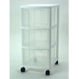3 Drawer Chest White (White) (26.5H x 12.25W x 14.5D)