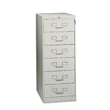 6-Drawer Multimedia Cabinet For 6 X 9 Cards, 21-1/4W X 52H, Light Gray - Same Day Shipping (orders by 3 pm), Next Day Delivery (in most cases)