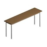 Non-Folding Utility Table, Rectangular, 60w x 30d x 29h, Medium Oak