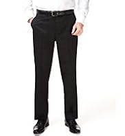 Big & Tall Machine Washable Flat Front Twill Trousers