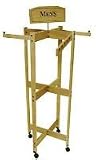 Offset 4-Way Wooden Clothing Rack
